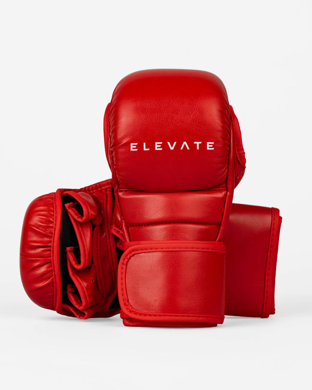 MMA sparingové rukavice Elevate Prime – Červené/Bílé