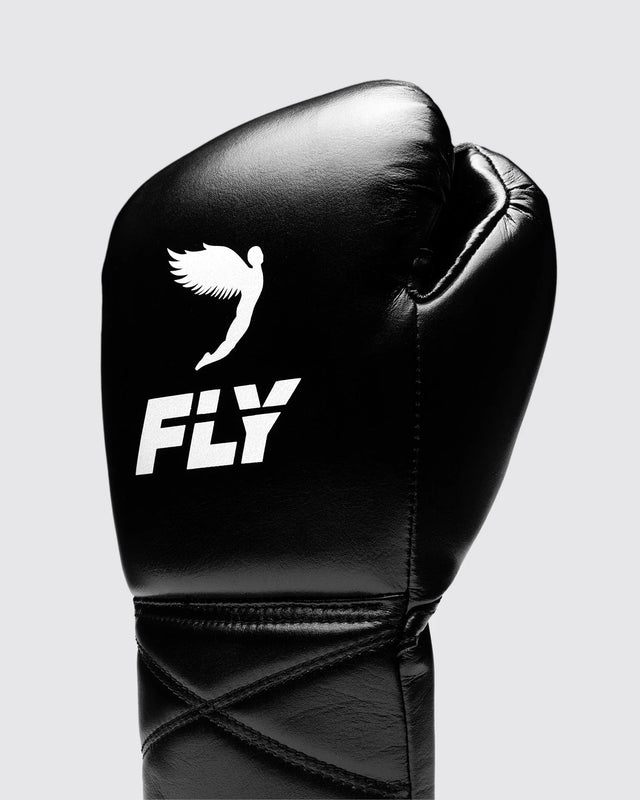 Rękawice bokserskie Fly Superlace Pro X 2 – Czarne/Białe