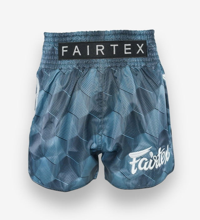 Muay Thai trenky Fairtex FXB Stealth – Šedé/Modré