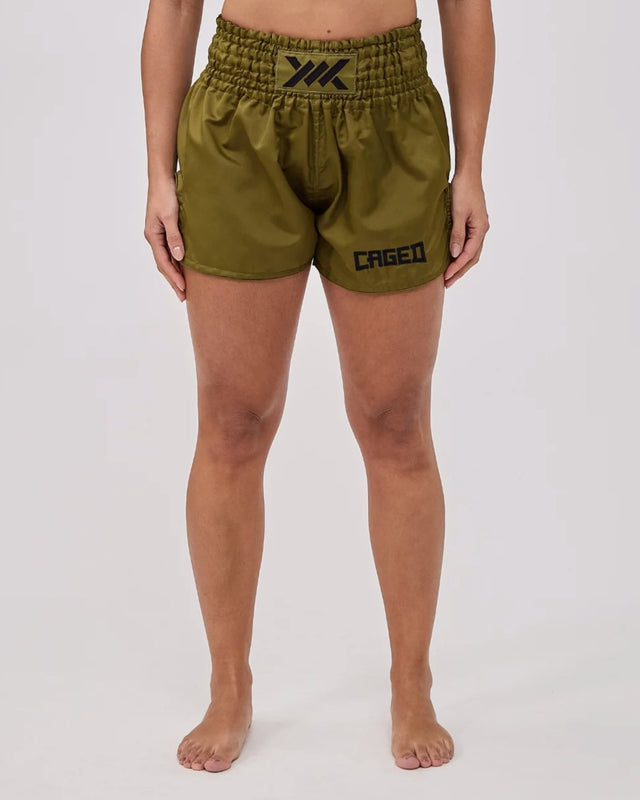 Caged Classic Muay Thai-shorts - Lätt gröna