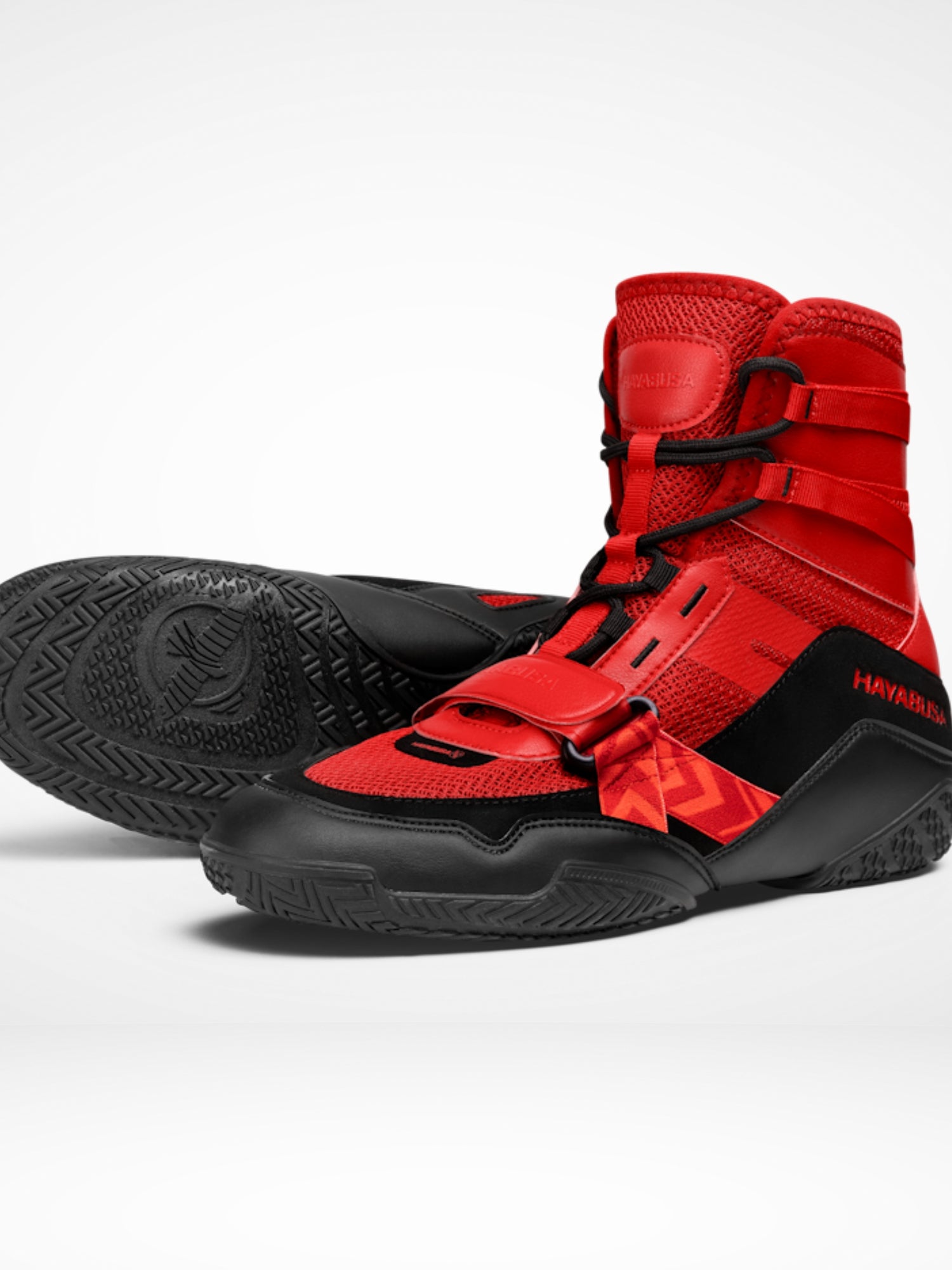 Hayabusa Boxschuhe Strike – Rot/Schwarz