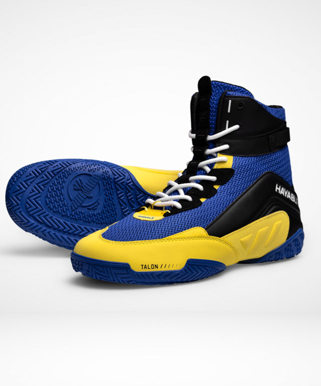 Botas de boxe Hayabusa Talon – Azul/Amarelo