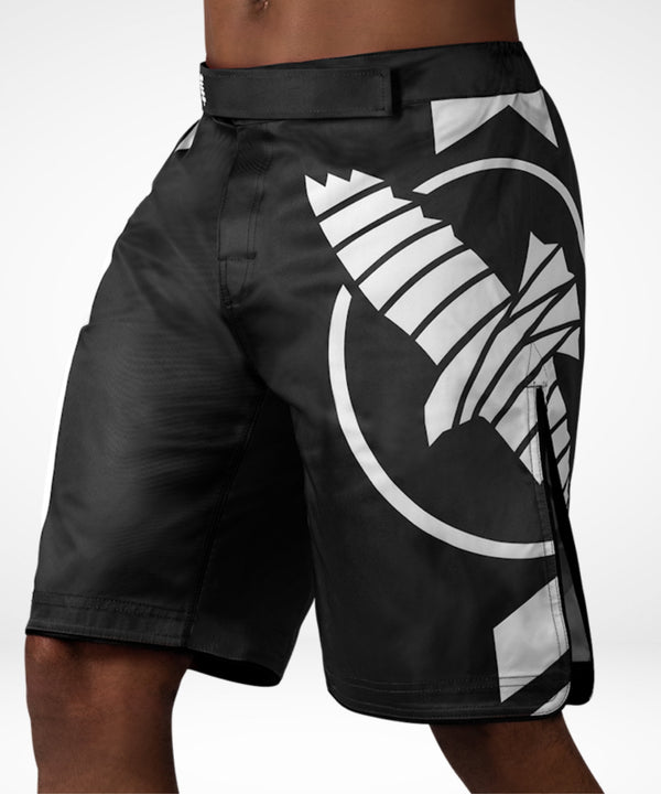 Pantaloni scurți MMA Hayabusa Icon Lang – Negru/Alb