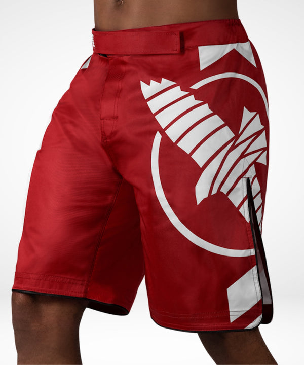 Pantaloni scurți MMA Hayabusa Icon Lang – Roșu/Alb