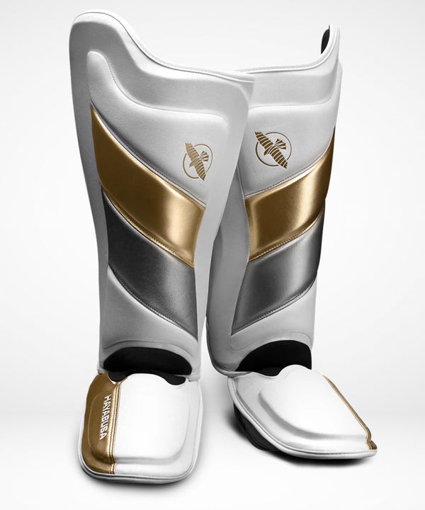 Hayabusa Shin Guards T3 – White/Gold