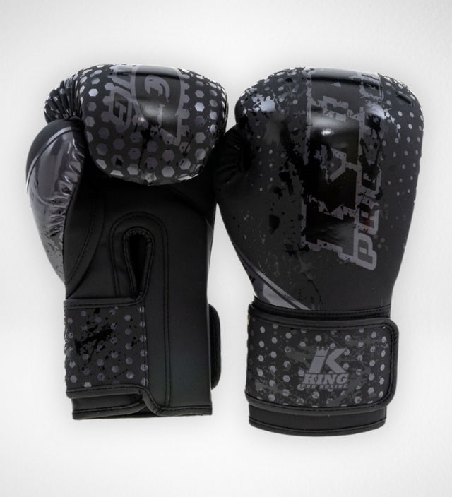 King Pro Boxing Boksehandsker Hexagon Børn - Sort/Sort