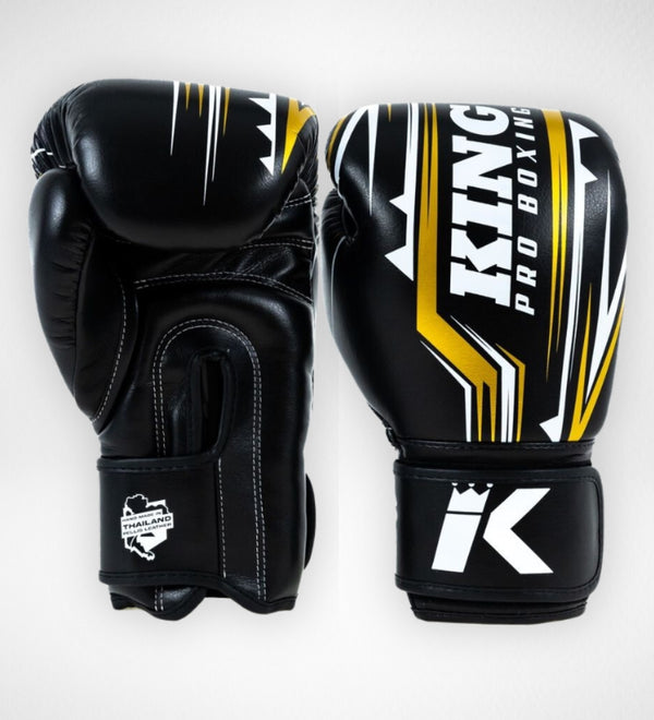 Guantes de boxeo King Pro Boxing BG Spartan – Negro/Amarillo