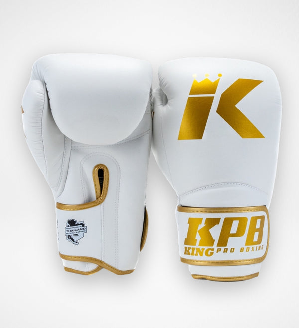 Luvas de boxe King Pro Boxing BGK – Branco/Ouro