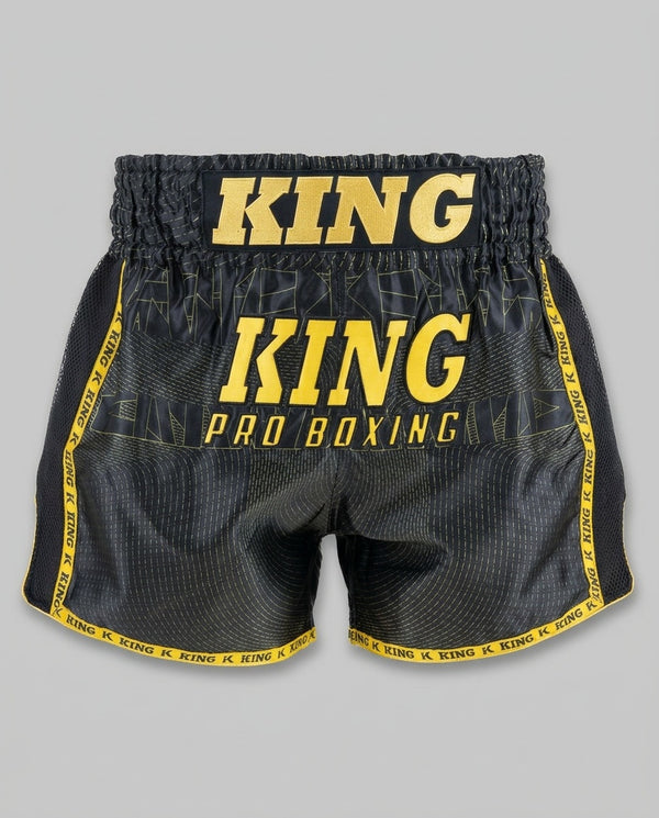 King Pro Boxing Muay Thai Shorts '08' - Black/Gold