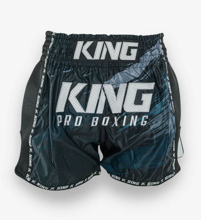 Pantaloncini da kickboxing King Pro Boxing Storm – Nero/Grigio