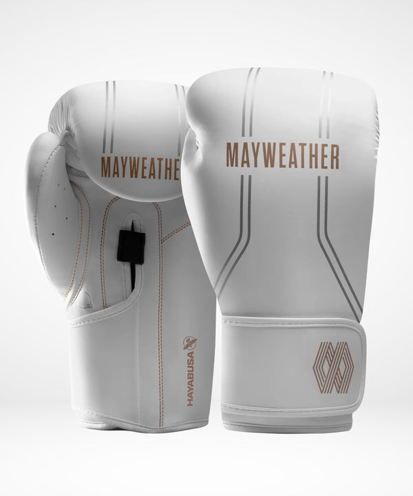 Rękawice bokserskie Hayabusa x Mayweather Contender – Białe/Złote