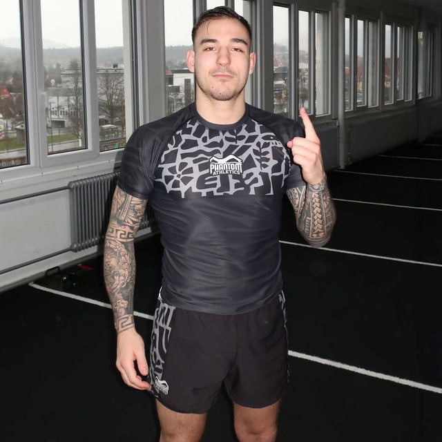 Pantaloncini MMA Phantom Athletics Fusion-R Groundgame – Nero/Grigio