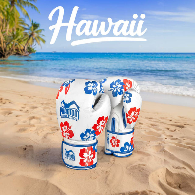 Gants de boxe Phantom Athletics Hawaii – Blanc/Bleu/Rouge