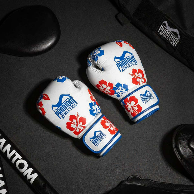 Gants de boxe Phantom Athletics Hawaii – Blanc/Bleu/Rouge