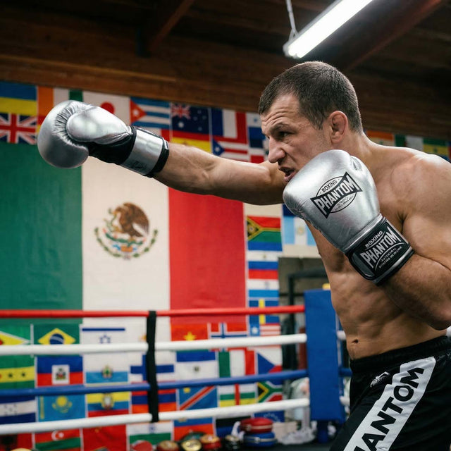 Guantoni da boxe Phantom Athletics Mexico – Argento/Nero