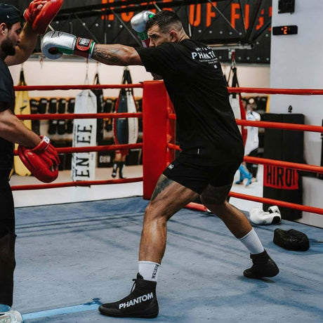 Mănuși de box Phantom Athletics Mexico – Argintiu/Verde/Roșu