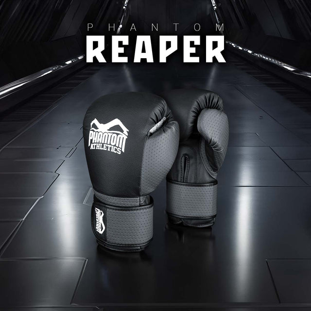 Boxerské rukavice Phantom Athletics Reaper – Černé/Šedé