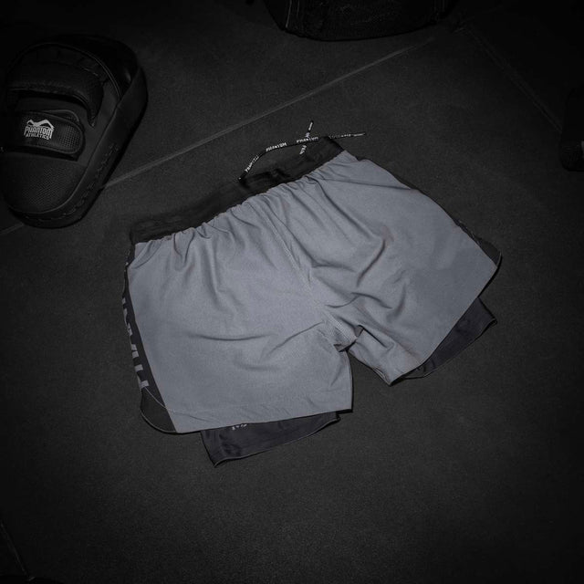 Calções de compressão Phantom Athletics Fusion 2in1 Apex – Cinzento