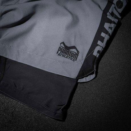 Phantom Athletics Compressie Shorts Fusion 2in1 Apex - Grijs
