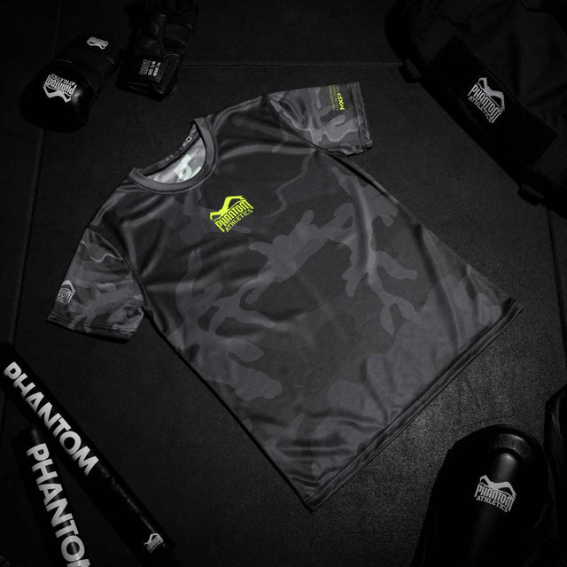 Phantom Athletics Trainingsshirt EVO Neon – Schwarz Camo/Neon