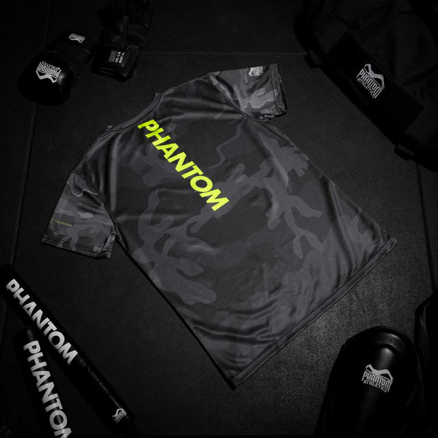 Phantom Athletics Trainingsshirt EVO Neon – Schwarz Camo/Neon