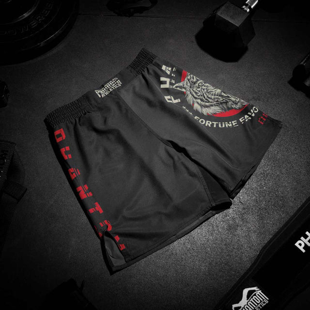 Spodenki MMA Phantom Athletics EVO Tiger Unit – Czarne/Tiger