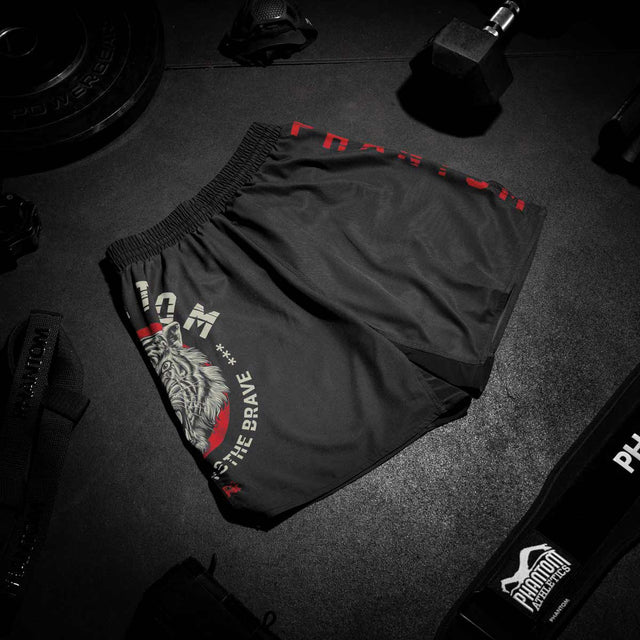Spodenki MMA Phantom Athletics EVO Tiger Unit – Czarne/Tiger