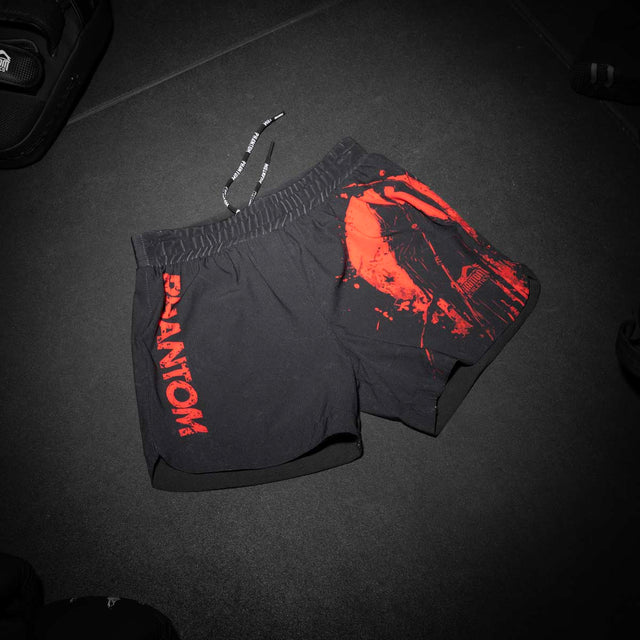 Calções de MMA Phantom Athletics Fusion-R Reaper – Preto/Vermelho