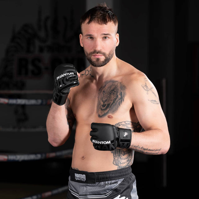 Luvas de MMA Phantom Athletics Apex Fight – Preto