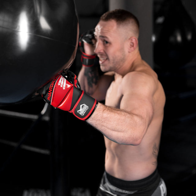Luvas de MMA Phantom Athletics Raider – Vermelho/Preto Camo