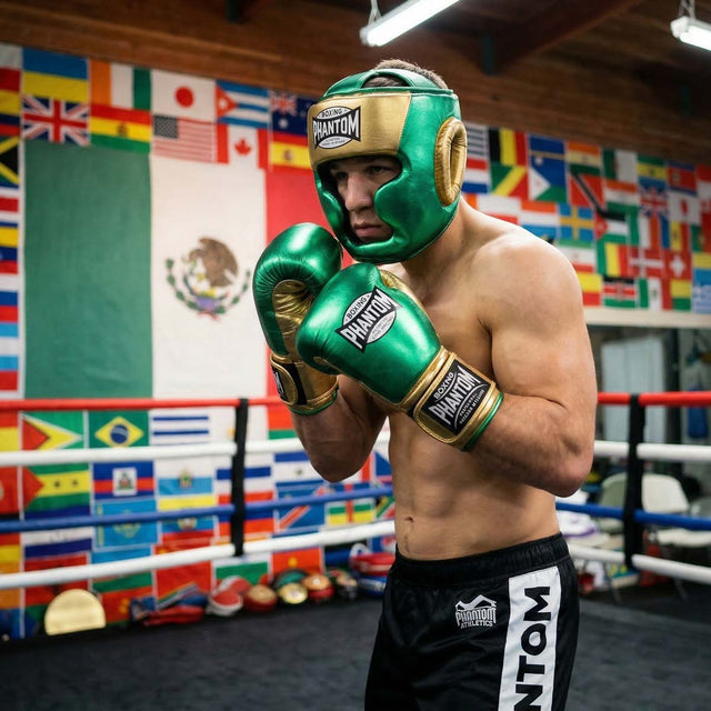 Gants de boxe Phantom Athletics Mexico – Vert/Or