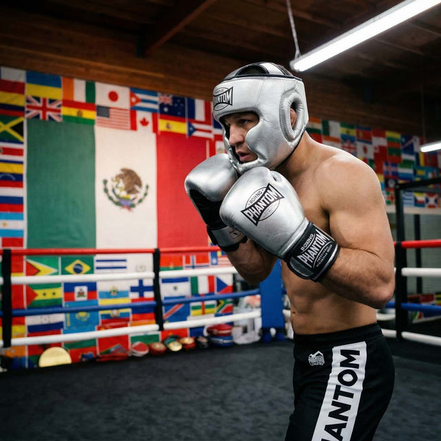 Guantoni da boxe Phantom Athletics Mexico – Argento/Nero