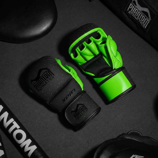 Phantom Athletics MMA-Handschuhe Galaxy – Schwarz/Neon Grün