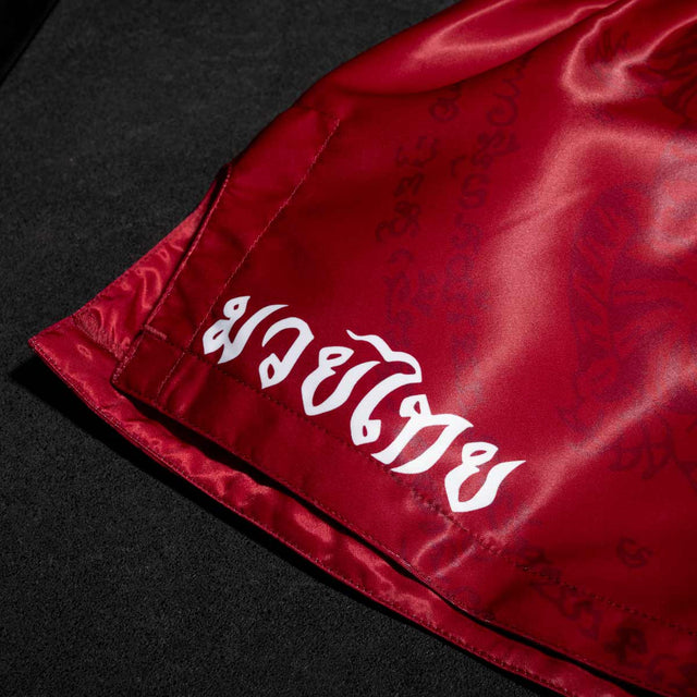 Pantaloncini Muay Thai Phantom Athletics Sak Yant – Rosso