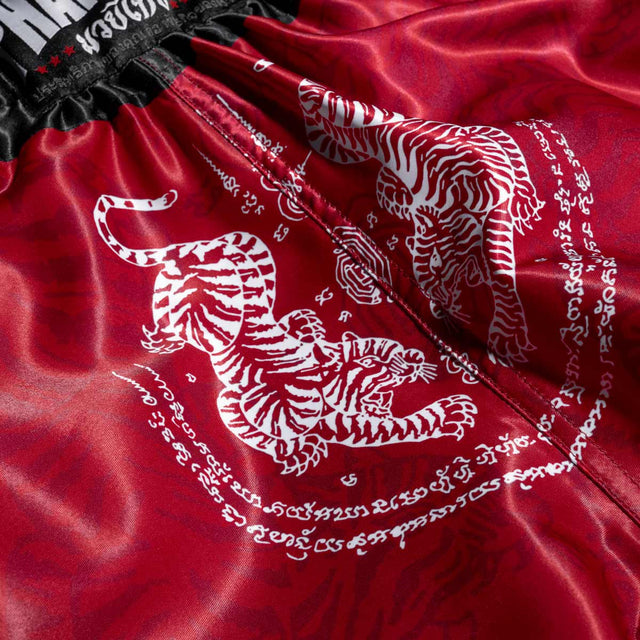 Pantaloncini Muay Thai Phantom Athletics Sak Yant – Rosso