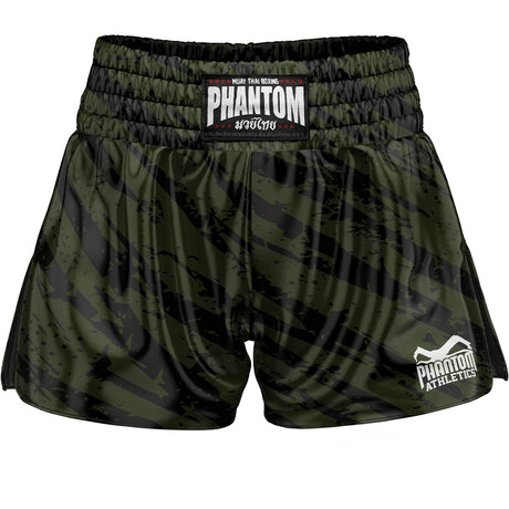 Muay Thai trenky Phantom Athletics Tiger Camo – Vojenská zelená