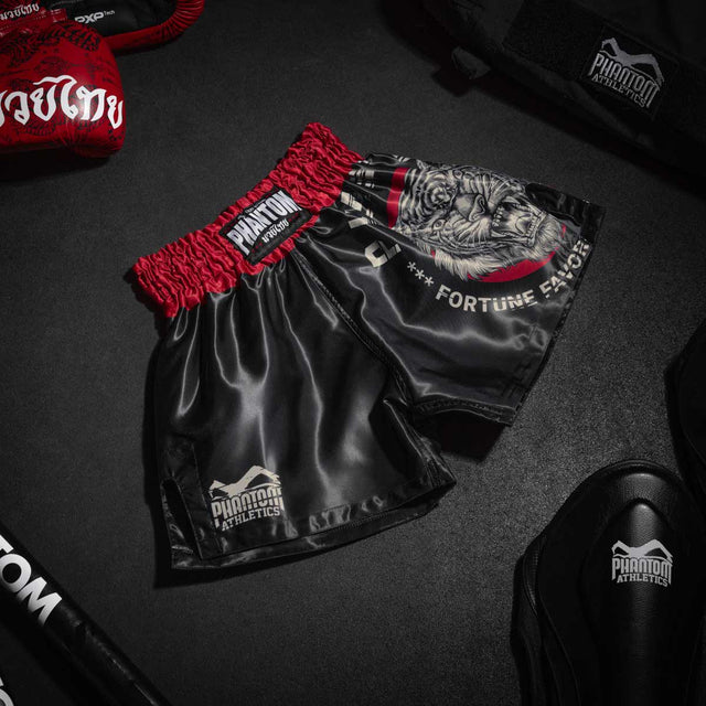 Pantaloncini Muay Thai Phantom Athletics Tiger Unit – Nero