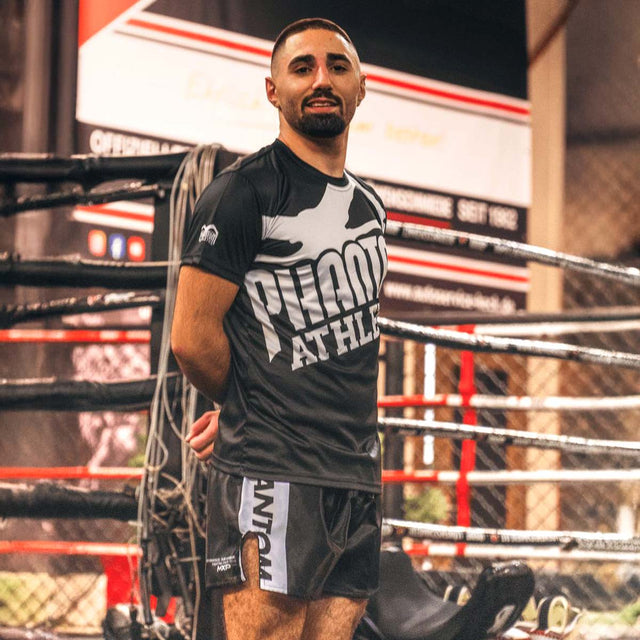Muay Thai trenky Phantom Athletics Apex – Černé/Bílé