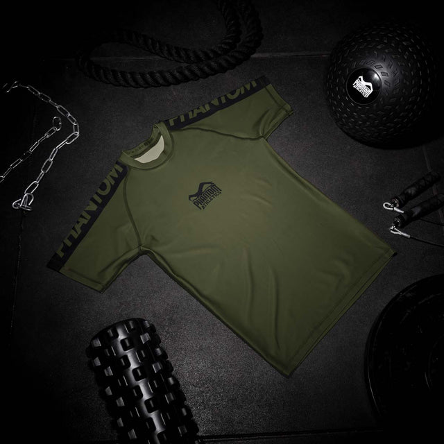 Rashguard Phantom Athletics EVO Apex Maniche Corte - Army