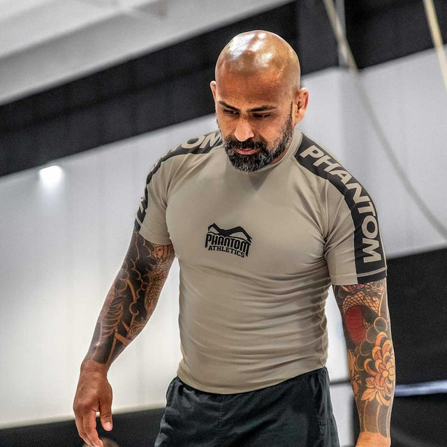 Rashguard Phantom Athletics EVO Apex manches courtes – Sable