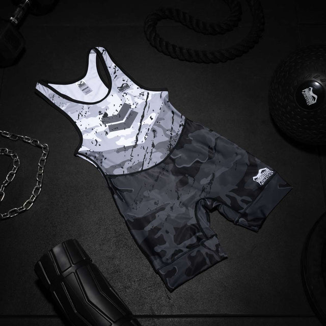 Débardeur de lutte Phantom Athletics Delta – Blanc/Gris/Noir