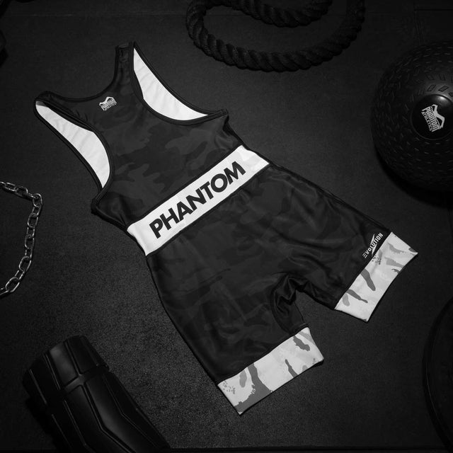 Phantom Athletics Worstelsinglet Warfare - Negru/Urban Camo