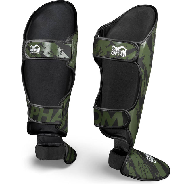Phantom Athletics Benskydd Camo Tiger – Armögrön