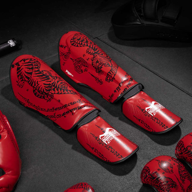 Phantom Athletics Shin Guards Muay Thai – Red
