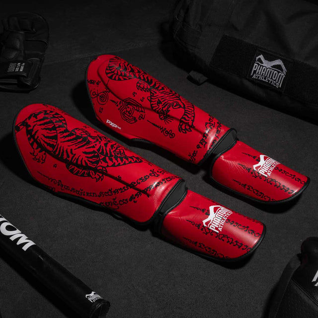 Phantom Athletics Shin Guards Muay Thai – Red