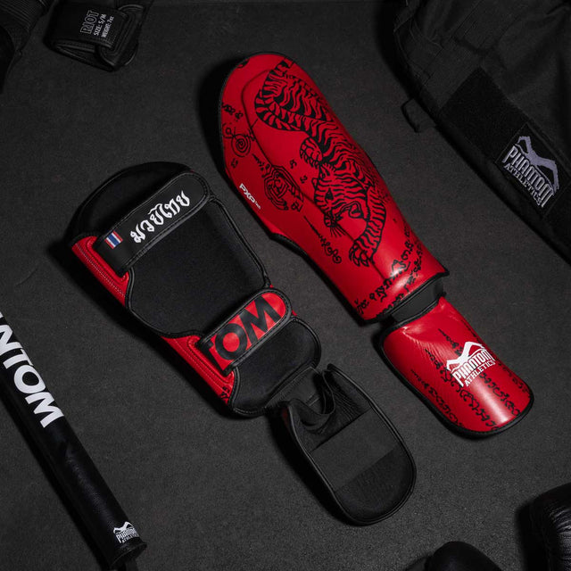 Phantom Athletics Shin Guards Muay Thai – Red