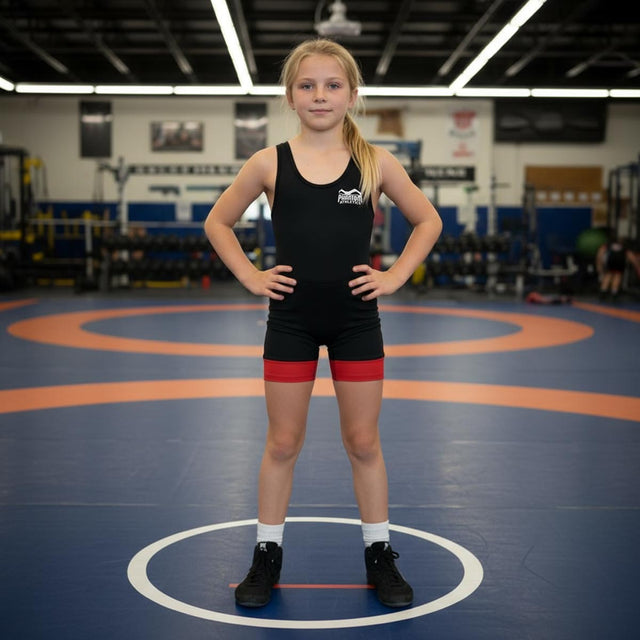 Phantom Athletics Zápasnický dres Storm Dětské – Černá/Červená/Černá/Modrá