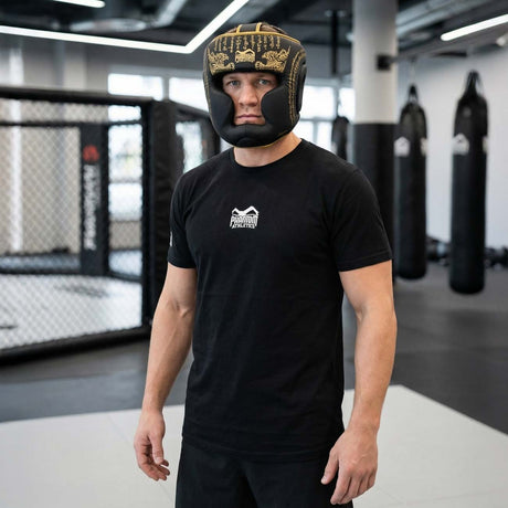 Kask bokserski Phantom Athletics Muay Thai – Czarny/Złoty