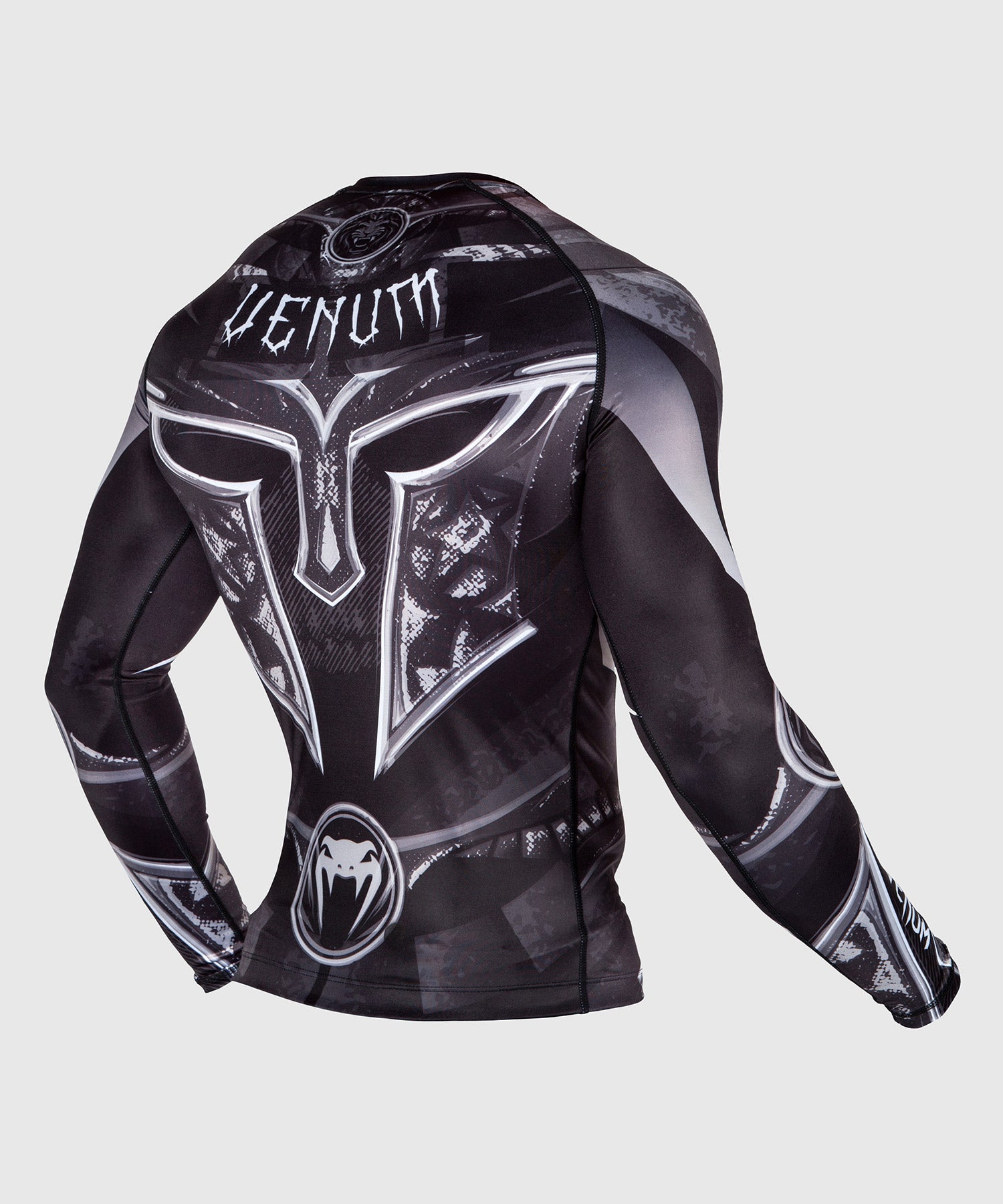 Venum Gladiator 3.0 Rashguard – Černá/Šedá/Bílá