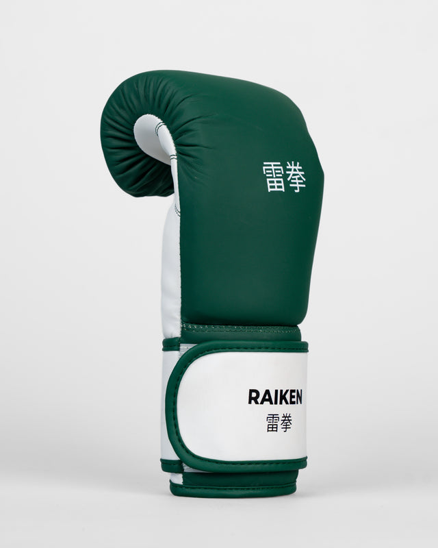 Raiken Boxningshandskar KAZE – Mörkgrön/Vit